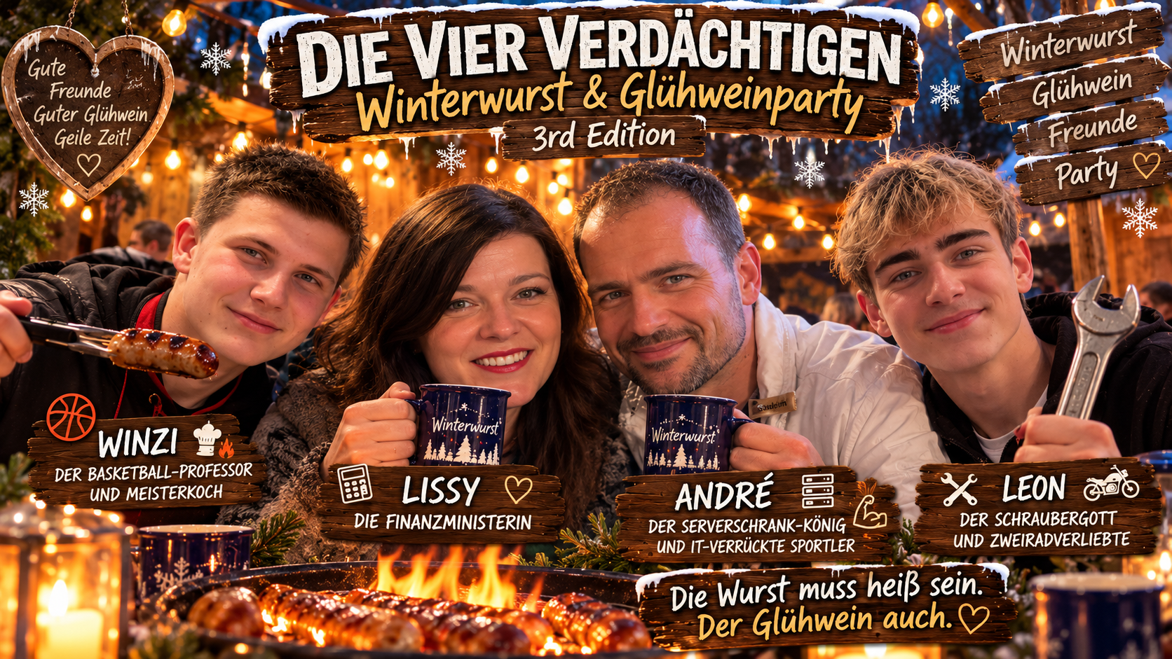 Die vier Verdächtigen – Winterwurst und Glühweinparty